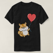 Squirrel With Heart Balloon Valentines Day Squirre Tシャツ (デザイン正面)