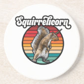 Squirrelicorn - おもしろい、ヴィンテージ コースター (正面)