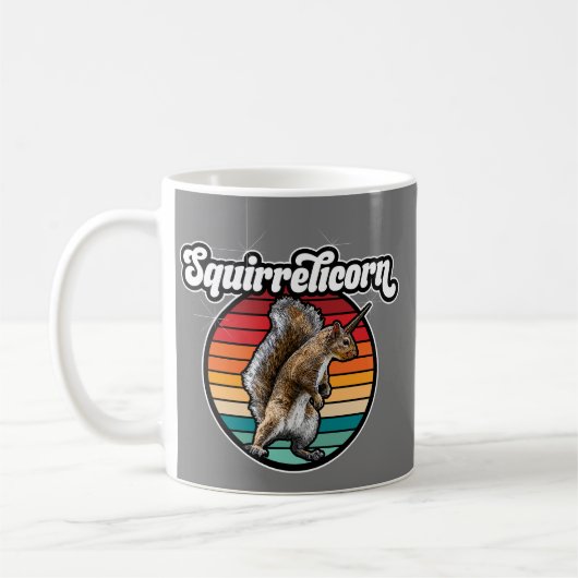 Squirrelicorn - おもしろい、ヴィンテージ コーヒーマグカップ (左)