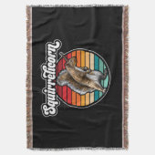 Squirrelicorn - おもしろい、ヴィンテージ スローブランケット (正面縦)