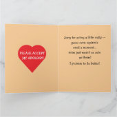 Squirrelly Sweet Heart Apology Card カード (内部)