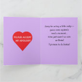 Squirrelly Sweet Heart Apology Card カード (内部)