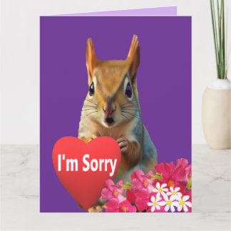 Squirrelly Sweet Heart Apology Card カード