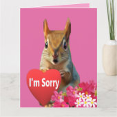 Squirrelly Sweet Heart Apology Card カード (正面)