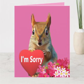 Squirrelly Sweet Heart Apology Card カード