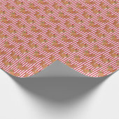 Squirrels and Holly Stripes Holiday  ラッピングペーパー (角)