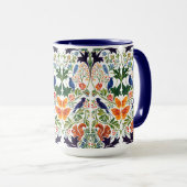 Squirrels Birds & Butterflies Pattern マグカップ (正面右)