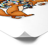 Squirrels Disco Funny Party  ポスター (角)