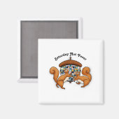 Squirrels Disco Funny Party  マグネット (正面/裏面)