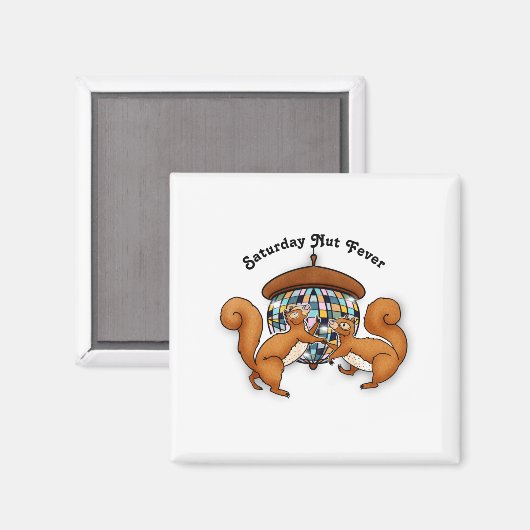 Squirrels Disco Funny Party マグネット (正面/裏面)