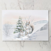 Squirrels in winter forest  ペーパーパッド (折り畳み)