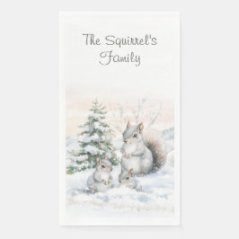 Squirrels in Winter Snow