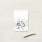 Squirrels in Winter Snow Post-It Notes ポストイット (デスク上)