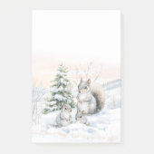 Squirrels in Winter Snow Post-It Notes ポストイット (正面)