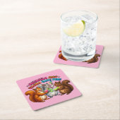 Squirrels Just Wanna Have Fun! スクエアペーパーコースター (インサイチュ)