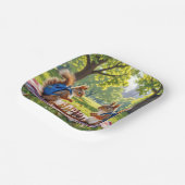 Squirrels Playing Chess In a City Park ペーパープレート (傾斜あり)