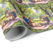 Squirrels Playing Chess In a City Park ラッピングペーパー (ロールコーナー)