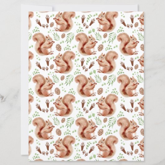 Squirrels Scrapbook Paper (正面)