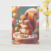 Squirrel's Sweet Soiree カード (黄色い花)