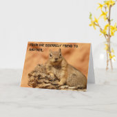 Squirrelyの友人 カード (黄色い花)