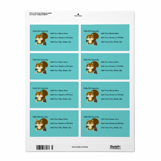 Squirrely ラベル (フルシート)