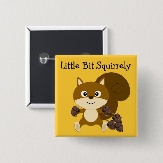 Squirrely 缶バッジ (正面&裏面)