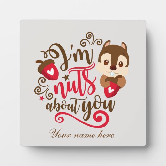 squirsのナッツの名前を追加する フォトプラーク (正面)