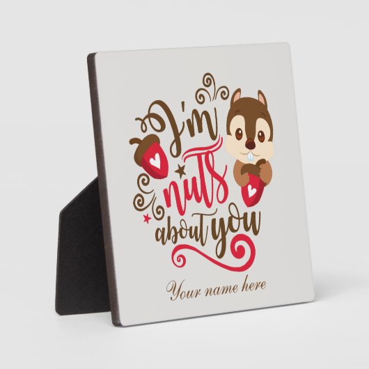 squirsのナッツの名前を追加する フォトプラーク (正面)