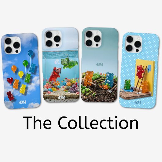 Squishy Gardening Gummy Bears Custom Name  iPhoneケース