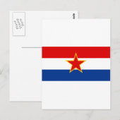 srクロアチア国旗 ポストカード (正面/裏面)