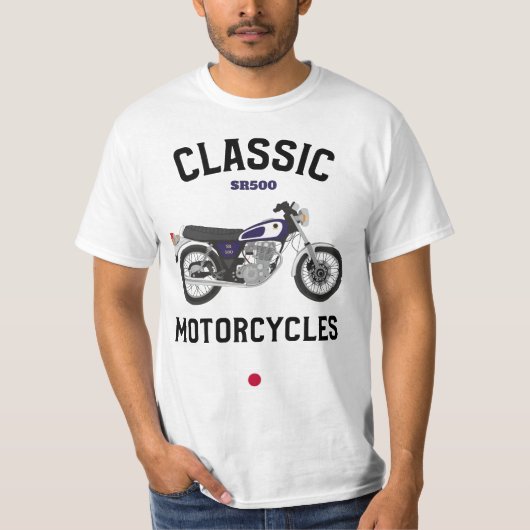 SR500 Biker Japan Motorrad Tシャツ (正面)