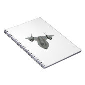 SR71クロドリの白黒イラストレーション ノートブック (右側)