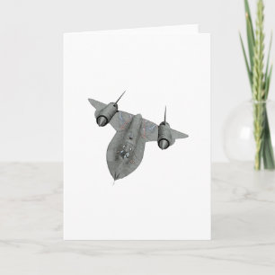 SR71ブラックバードスーパーソニックスパイ飛行機スケッチ カード