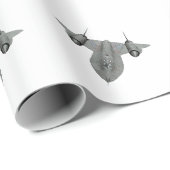SR71ブラックバード超音速航空機イラストレーション ラッピングペーパー (ロールコーナー)