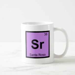Sr - サンタローザ カリフォルニア 化学記号 コーヒーマグカップ