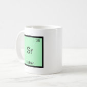 Sr - ストーカー面白化学元素記号Tシャツ コーヒーマグカップ (正面左)