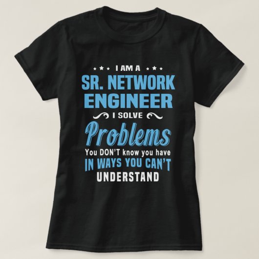 Sr.ネットワークエンジニア Tシャツ (デザイン正面)