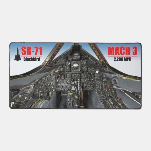 SR-71ブラックバードコックピット デスクマット (正面)