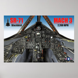 SR-71ブラックバードコックピット ポスター