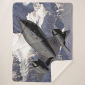 SR-71ブラックバードスパイ飛行機 シェルパブランケット (正面)