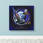 SR-71ブラックバードハイレンジャー キャンバスプリント (インサイチュ (ウッドフロア))