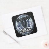 SR-71ブラックバード スクエアシール (封筒)