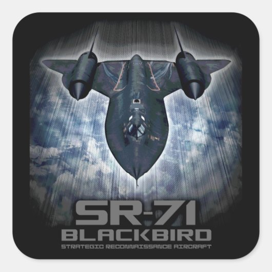 SR-71ブラックバード スクエアシール (正面)