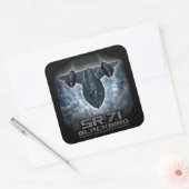 SR-71ブラックバード スクエアシール (封筒)