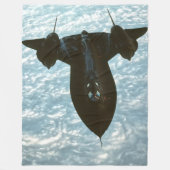 SR-71ブラックバード フリースブランケット (正面)