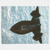SR-71ブラックバード フリースブランケット (正面(横))