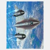 SR-71ブラックバード フリースブランケット (正面)