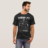 SR-71空軍スパイ飛行機青写真 Tシャツ (正面フル)