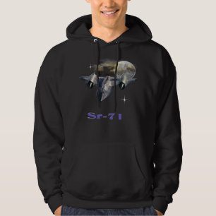 Sr-71軍隊スパイ飛行機フード付きスウェットシャツ パーカ