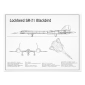 SR-71 ブラックバード - 航空機設計図計画 BD フォトプリント            (正面)